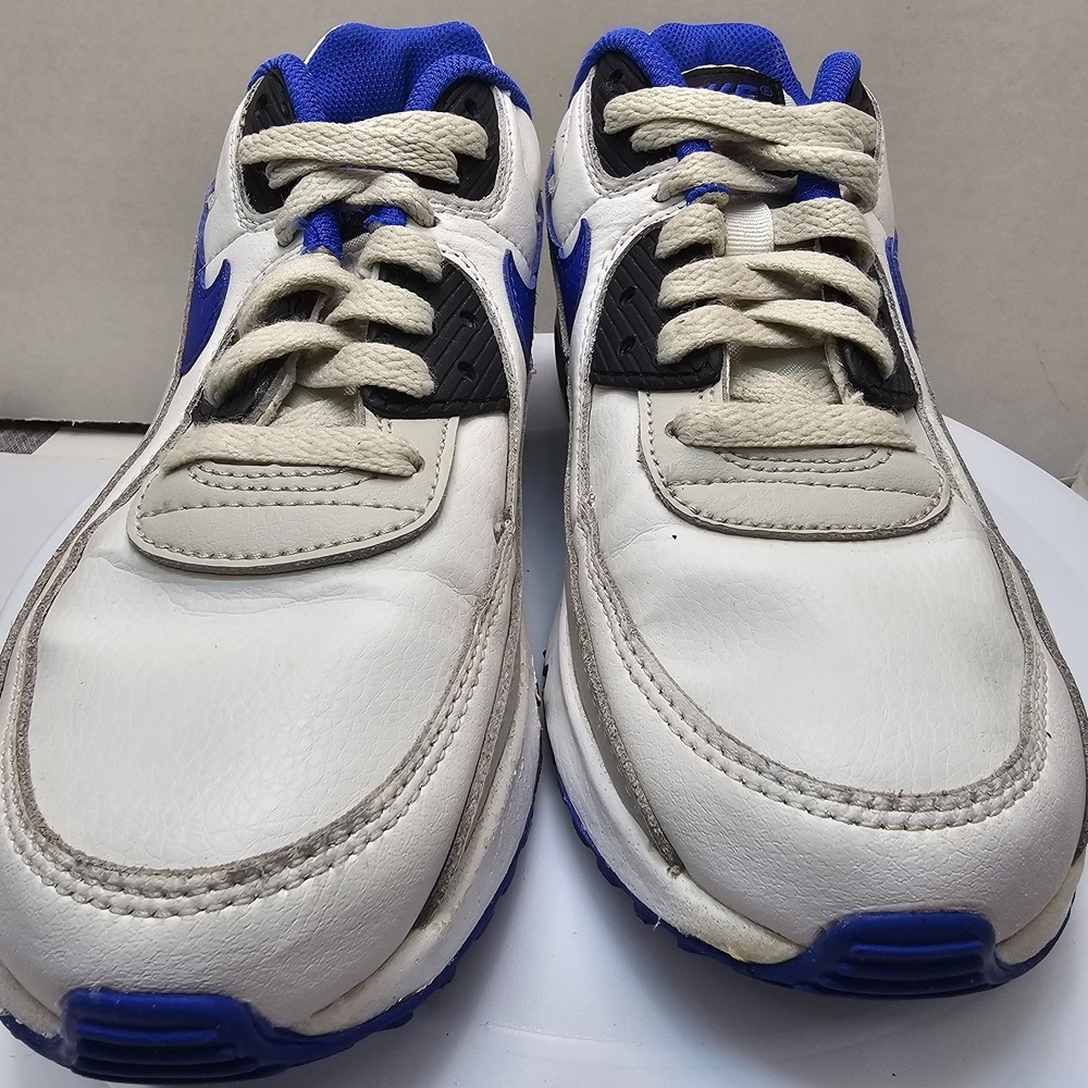 Nike Air Max 90 LTR White Racer Blue Light Bone DV3607-100 Size 5.5Y Youth - Picture 6 of 11